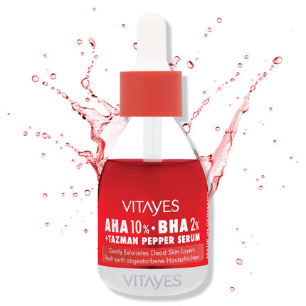 AHA 10% + BHA 2% Peeling-Serum mit Tazman Pepper, Anti-Akne, Porenverfeinernd & Hauterneuernd 30 ml