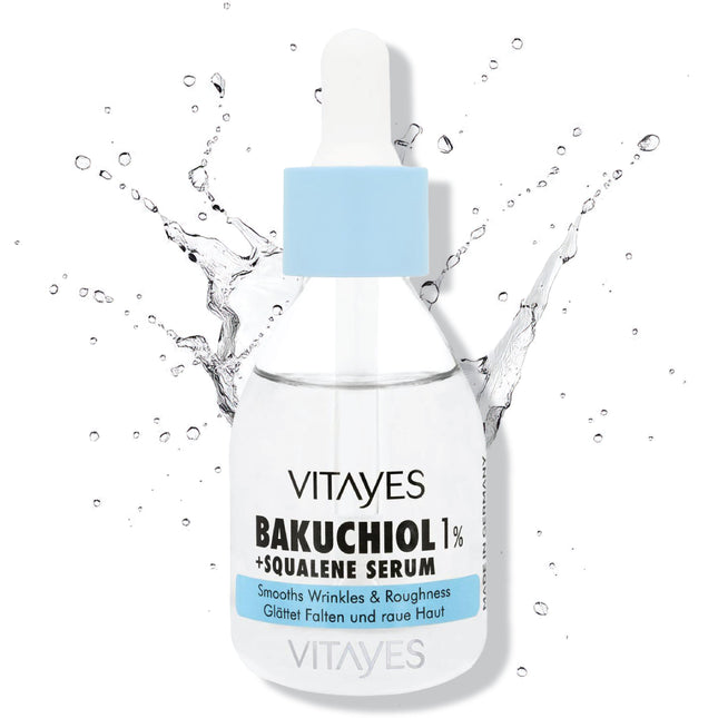 Bakuchiol 1% + Squalan Serum. Die Retinol-Alternative für Falten & Sensible Haut 30 ml