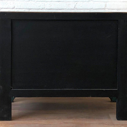 Vintage Asia Asiatische Kommode Sideboard Blau "Oceanflowers" - Art. 34740-5