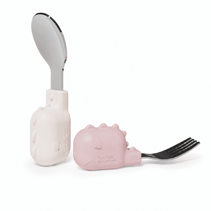SEO. Baby Fork & Spoon Set - Grau/Schwarz Linkreich