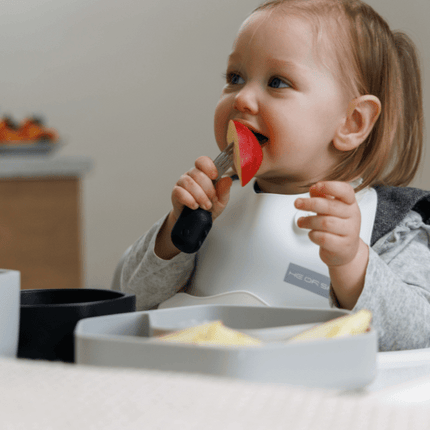 SEO. Baby Fork & Spoon Set - Grau/Schwarz Linkreich
