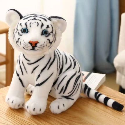 SEO. Baby Tiger weiß Kuscheltier - 22 cm Plüschtier Stofftier - Linkreich