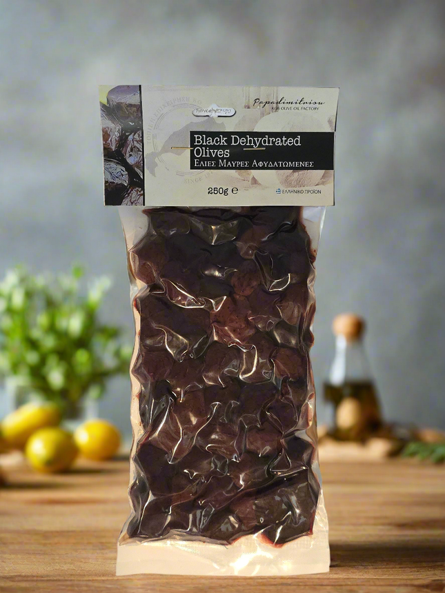 Oliven der Sorte Schwarz getrocknet im Vakuum - 250g