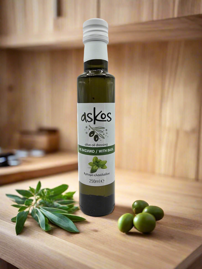 ASKOS - Olivenöl mit Basilikum 250ml