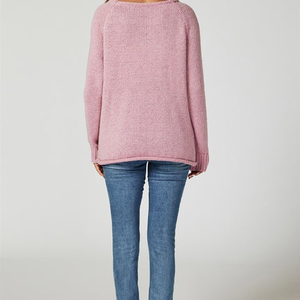 Comfy Jumper Top In Pink