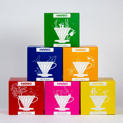 Hario V60-02 Plastik-Kaffee-Dripper mit 40 Filtern