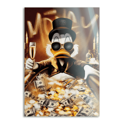 Bathing Dagobert - Leinwandbild Pop Art / Motivation (Canvas) kaufen bei Linkreich – Jetzt entdecken!