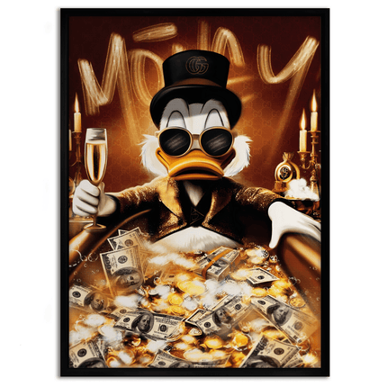 Bathing Dagobert - Leinwandbild Pop Art / Motivation (Canvas) kaufen bei Linkreich – Jetzt entdecken!