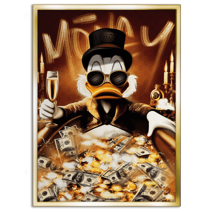 Bathing Dagobert - Leinwandbild Pop Art / Motivation (Canvas) kaufen bei Linkreich – Jetzt entdecken!