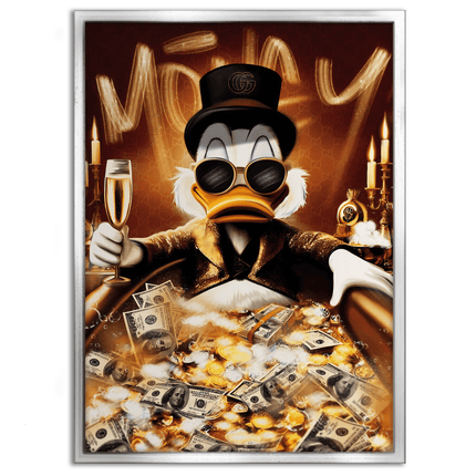 Bathing Dagobert - Leinwandbild Pop Art / Motivation (Canvas) kaufen bei Linkreich – Jetzt entdecken!