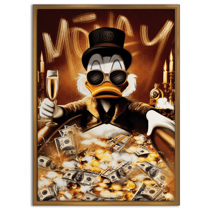 Bathing Dagobert - Leinwandbild Pop Art / Motivation (Canvas) kaufen bei Linkreich – Jetzt entdecken!