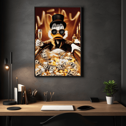 Bathing Dagobert - Leinwandbild Pop Art / Motivation (Canvas) kaufen bei Linkreich – Jetzt entdecken!