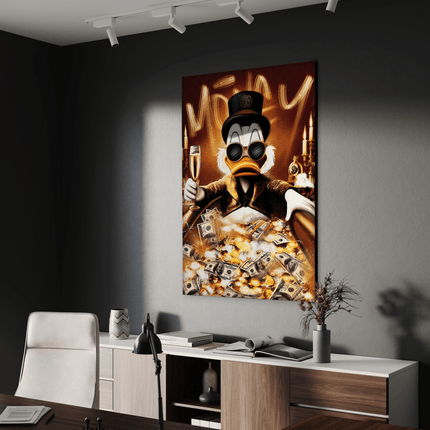 Bathing Dagobert - Leinwandbild Pop Art / Motivation (Canvas) kaufen bei Linkreich – Jetzt entdecken!