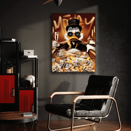 Bathing Dagobert - Leinwandbild Pop Art / Motivation (Canvas) kaufen bei Linkreich – Jetzt entdecken!