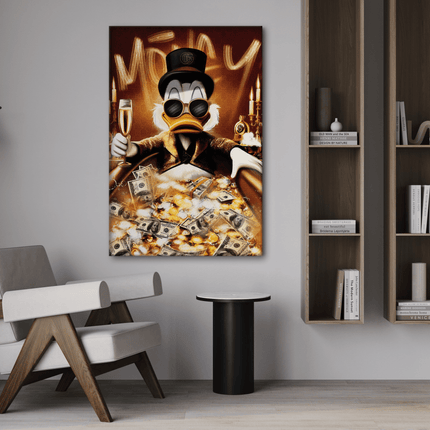 Bathing Dagobert - Leinwandbild Pop Art / Motivation (Canvas) kaufen bei Linkreich – Jetzt entdecken!