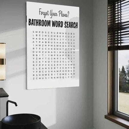 Bathroom Word Search - Leinwandbild Lifestyle (Canvas) kaufen bei Linkreich – Jetzt entdecken!