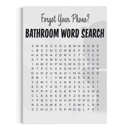 Bathroom Word Search - Leinwandbild Lifestyle (Canvas) kaufen bei Linkreich – Jetzt entdecken!