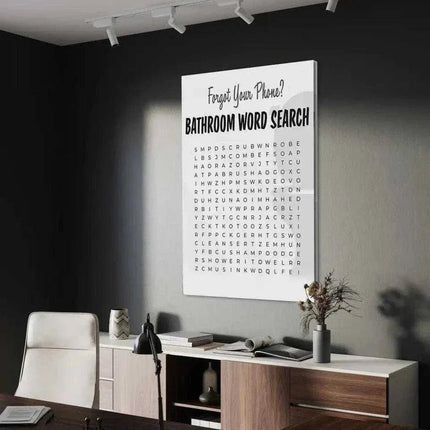 Bathroom Word Search - Leinwandbild Lifestyle (Canvas) kaufen bei Linkreich – Jetzt entdecken!