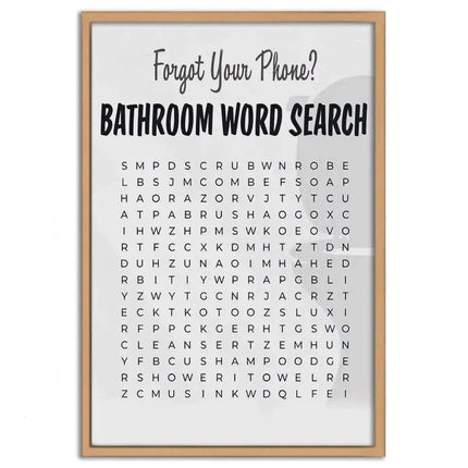 Bathroom Word Search - Leinwandbild Lifestyle (Canvas) kaufen bei Linkreich – Jetzt entdecken!