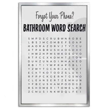 Bathroom Word Search - Leinwandbild Lifestyle (Canvas) kaufen bei Linkreich – Jetzt entdecken!