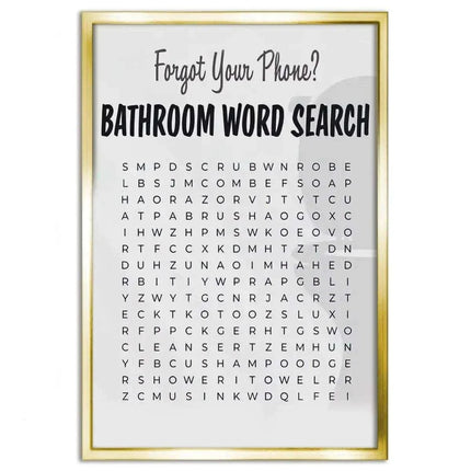 Bathroom Word Search - Leinwandbild Lifestyle (Canvas) kaufen bei Linkreich – Jetzt entdecken!
