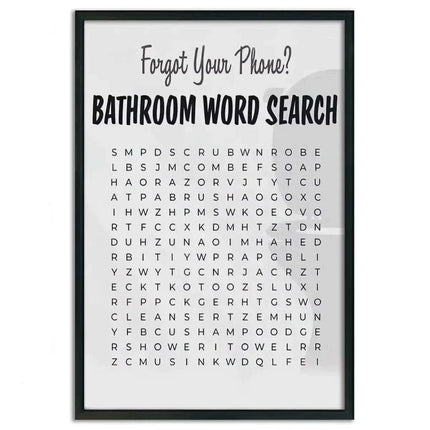 Bathroom Word Search - Leinwandbild Lifestyle (Canvas) kaufen bei Linkreich – Jetzt entdecken!