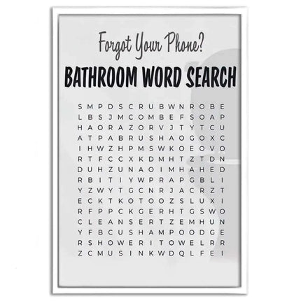 Bathroom Word Search - Leinwandbild Lifestyle (Canvas) kaufen bei Linkreich – Jetzt entdecken!
