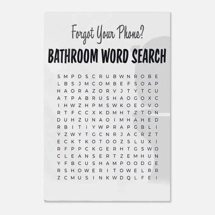 Bathroom Word Search - Leinwandbild Lifestyle (Canvas) kaufen bei Linkreich – Jetzt entdecken!