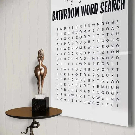 Bathroom Word Search - Leinwandbild Lifestyle (Canvas) kaufen bei Linkreich – Jetzt entdecken!