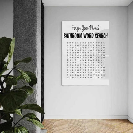 Bathroom Word Search - Leinwandbild Lifestyle (Canvas) kaufen bei Linkreich – Jetzt entdecken!