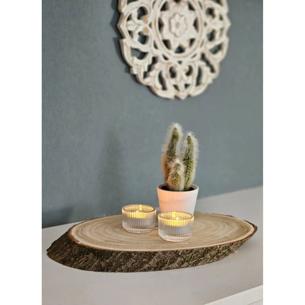 Baumscheibe Brett oval Holz Holzbrett Dekobrett Tablett Holzscheibe Ø 20 - 23 cm (Baumscheibe) kaufen bei Linkreich – Jetzt entdecken!