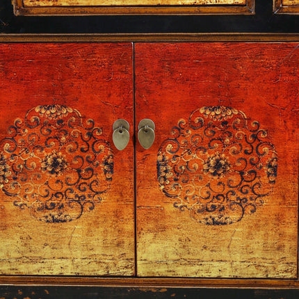 Vintage Asia Orientalische Kommode Sideboard Schrank "Fire" - Art. 34372-2