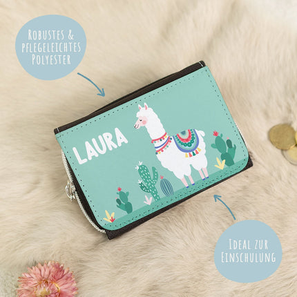 SEO. Bedruckte Geldbörse für Kinder im Lama Design - Linkreich