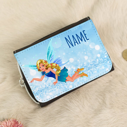 SEO. Bedruckte Geldbörse für Kinder im Zauberfee Design - Hellblau Linkreich