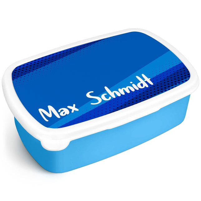 SEO. Bedruckte Lunchbox für Kinder - Abstrakt - Blau Linkreich