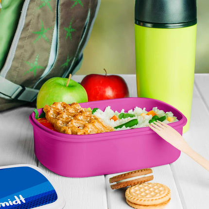 SEO. Bedruckte Lunchbox für Kinder - Abstrakt - Pink Linkreich