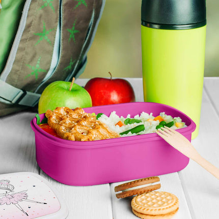 SEO. Bedruckte Lunchbox für Kinder - Ballerina - Weiß Linkreich