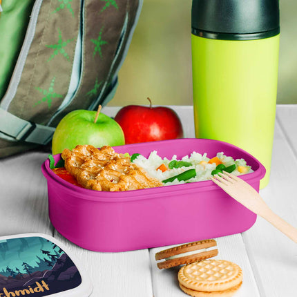 SEO. Bedruckte Lunchbox für Kinder - Drachen - Pink Linkreich