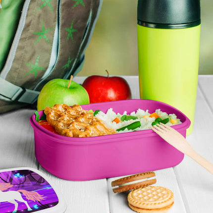 SEO. Bedruckte Lunchbox für Kinder - Magischer Wald - Weiß Linkreich