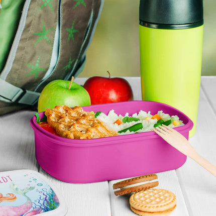 SEO. Bedruckte Lunchbox für Kinder - Meerjungfrau - Pink Linkreich