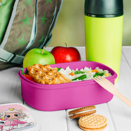 SEO. Bedruckte Lunchbox für Kinder - Prinzessin - Pink Linkreich