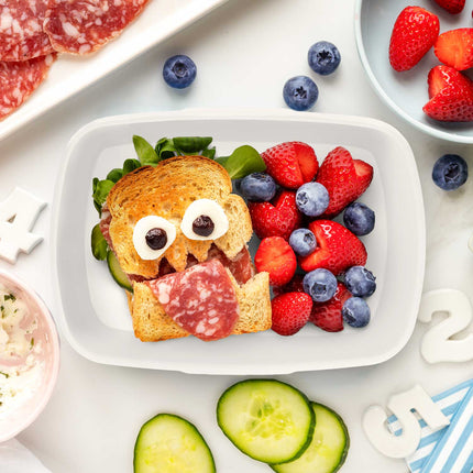 SEO. Bedruckte Lunchbox für Kinder - Schmetterling - Pink Linkreich