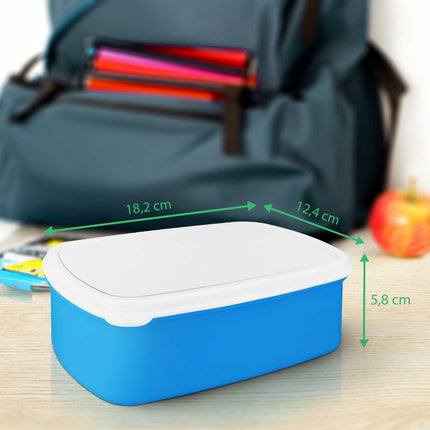 SEO. Bedruckte Lunchbox für Kinder - Superhelden - Weiß Linkreich