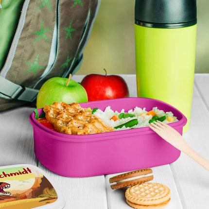 SEO. Bedruckte Lunchbox für Kinder - T - Rex - Pink Linkreich