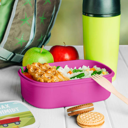 SEO. Bedruckte Lunchbox für Kinder - Traktor - Weiß Linkreich