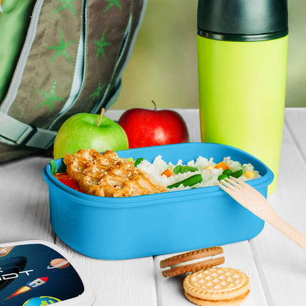 SEO. Bedruckte Lunchbox für Kinder - Weltall - Blau Linkreich