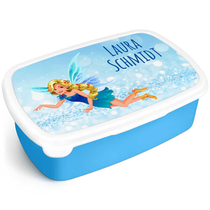 SEO. Bedruckte Lunchbox für Kinder - Zauberfee - Blau Linkreich
