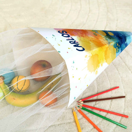 SEO. Bedruckte Schultüte mit Namen - Color Splash - Linkreich