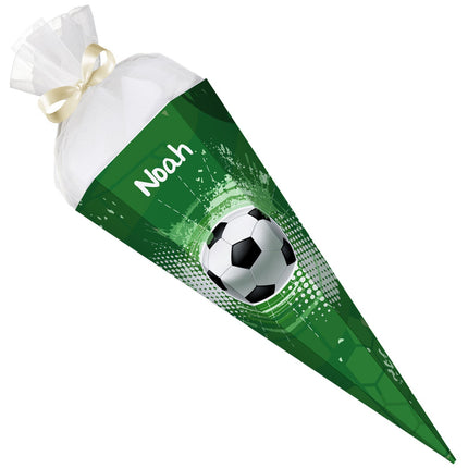 SEO. Bedruckte Schultüte mit Namen - Fußball - Linkreich