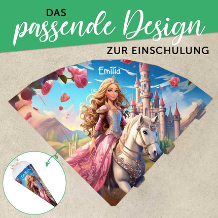 SEO. Bedruckte Schultüte mit Namen - Prinzessin - Linkreich